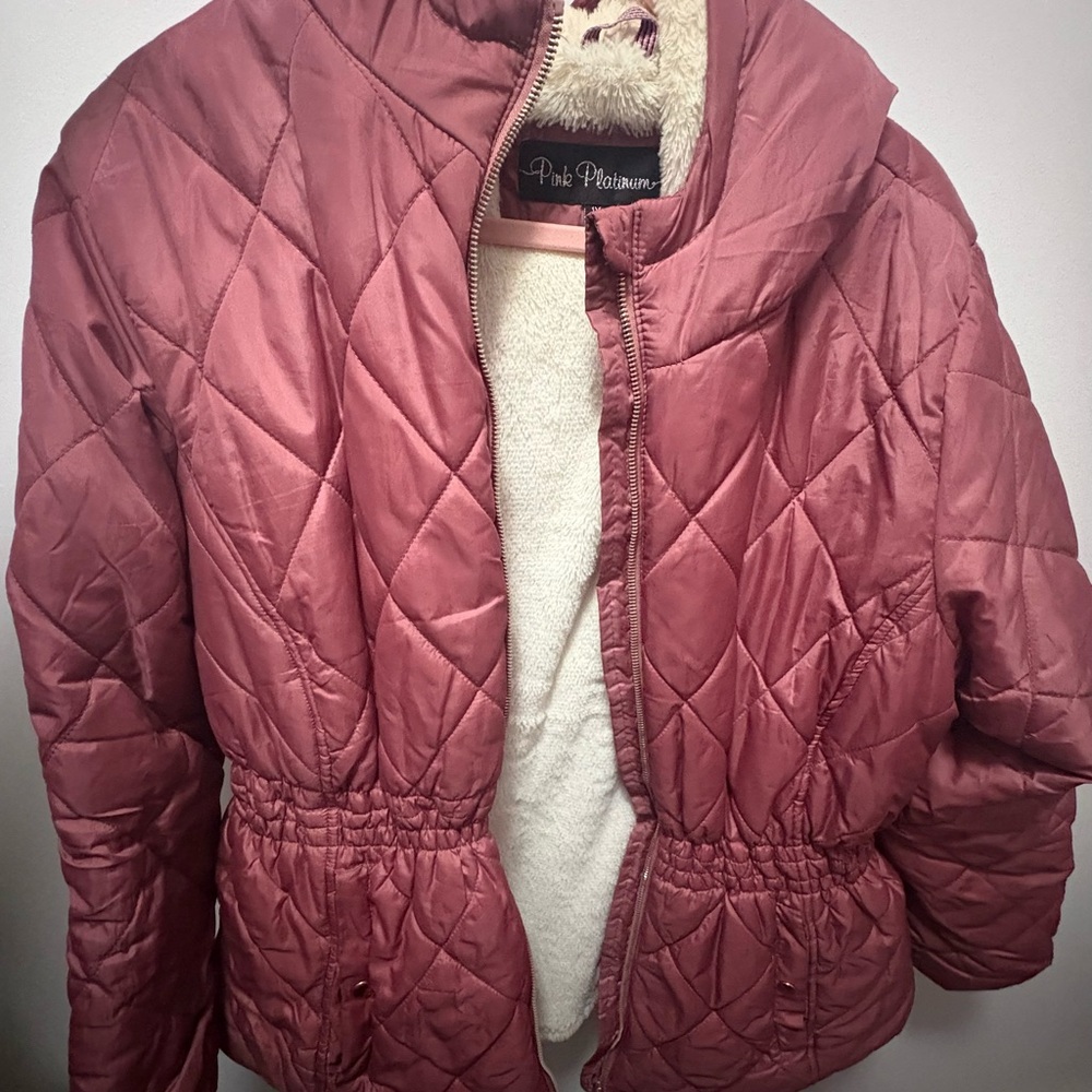 Pink Platinum Quilted Puffer Jacket - Rose 💖